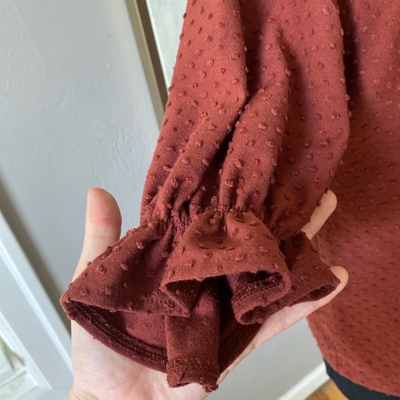 Madewell Texture & Thread Ruffled Mockneck Top - Picture 3 of 10